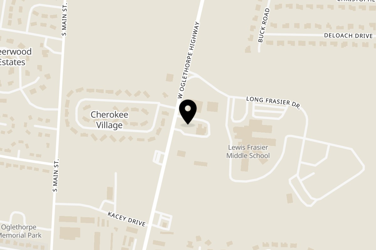 Map showing the location of Latin Nation on 1008 W Oglethorpe Hwy in Hinesville
